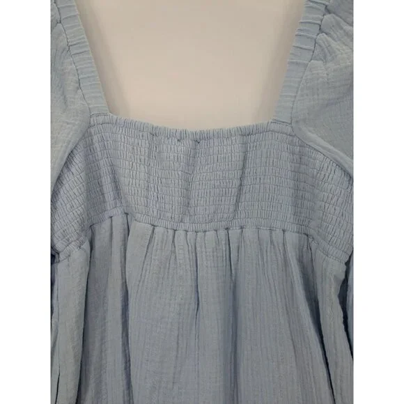 J.Crew Peasant Dress Women Size M Gauze Soft Puff Sleeve Cottagecore Minimalist - Picture 9 of 12